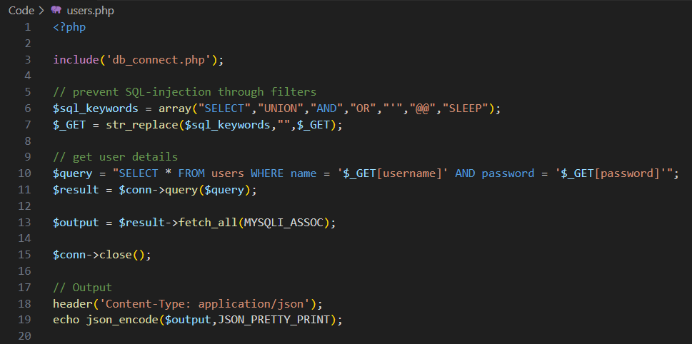 SQL injection vulnerabilities: An advanced example