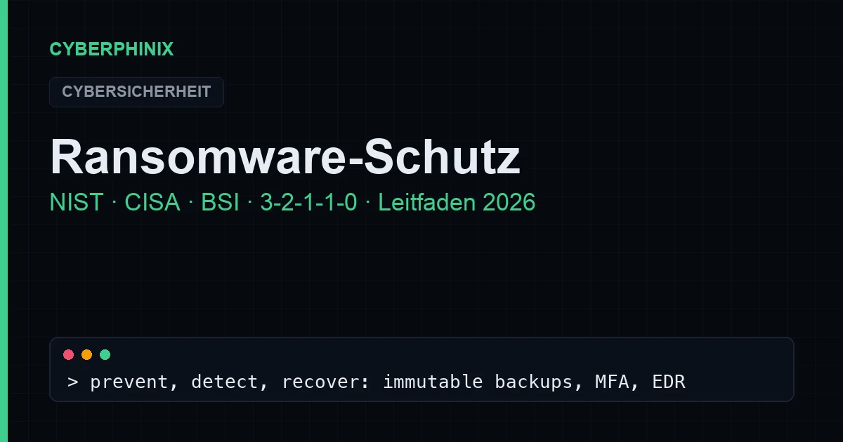 Ransomware-Schutz: Leitfaden für Unternehmen (2026)
